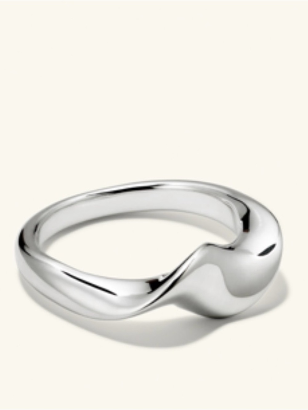 Mejuri Wave Ring - Silver (Size 6)